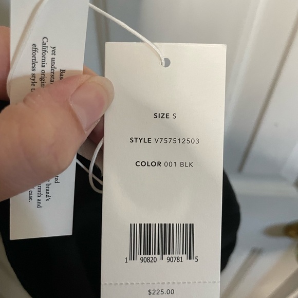 Vince Single Shoulder Cascade Blouse Drape Top Black Size Small NEW - Picture 9 of 9